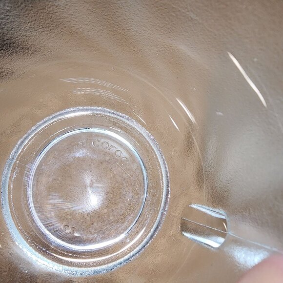 Vintage Arcoroc France Clearbrook Frosted Swirl Tea Coffee Cup Mug Set of 2 Glas - Picture 3 of 5